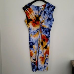 Calvin Klein multi-colored dress for work, date, and more. Size 8